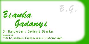 bianka gadanyi business card