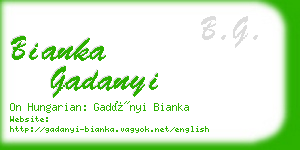 bianka gadanyi business card